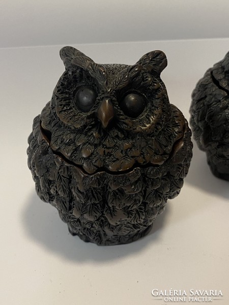 From the owl collection, an owl-shaped jewelry box with a lid, inside a trinket holder, book decoration 9 cm