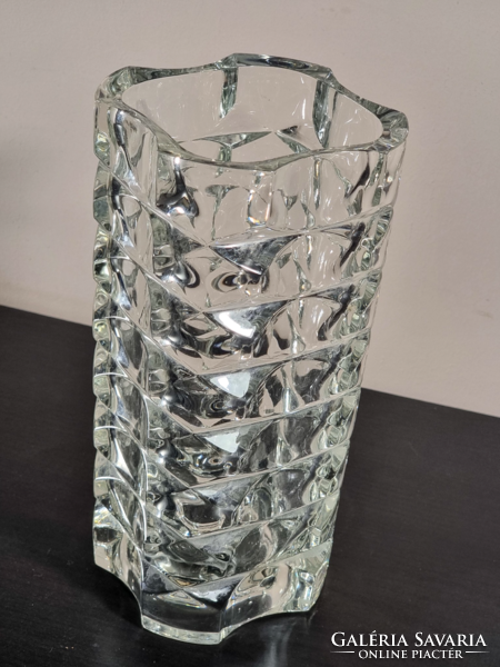 Ritka Francia Pamono, luminarc, Arc Deco öntött üveg  váza.J.G.Duwald által tervezett