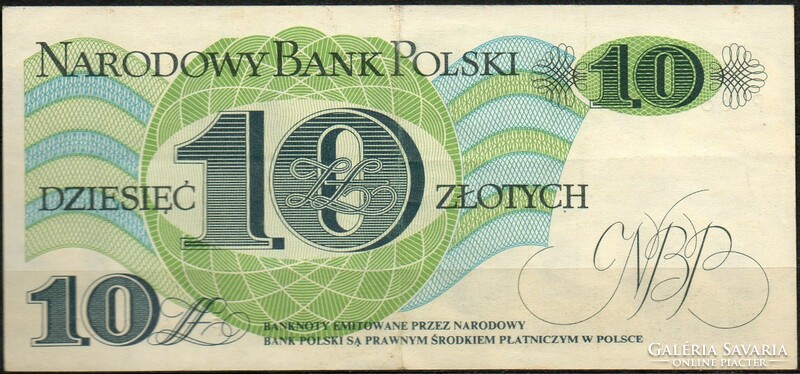 D - 103 -  Külföldi bankjegyek:  1982  Lengyelország 10 zlotych