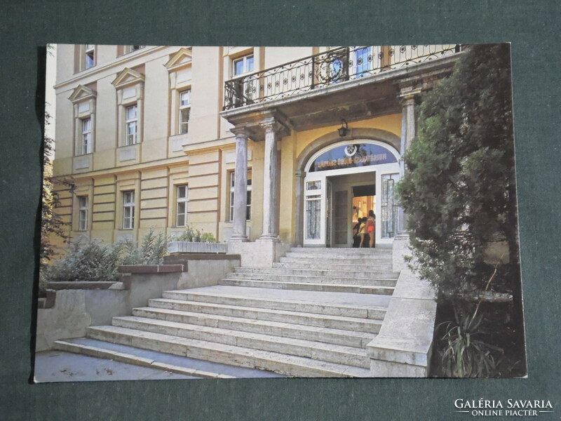 Képeslap, Balatonfüred, Bányász üdülő szanatórium, bejárat részlet