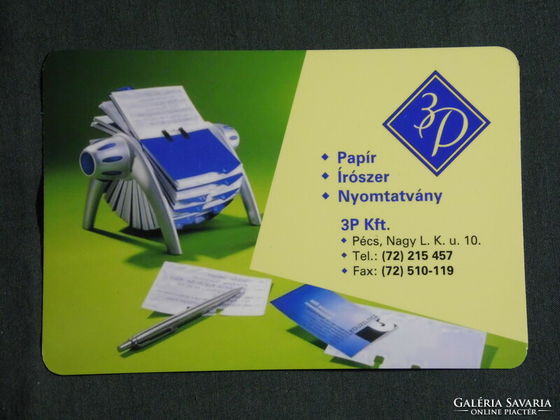 Kártyanaptár, 3P papír írószer nyomtatvány üzlet, Pécs, 2006, (6)