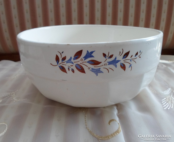 Flower-leaf granite ceramic bowl (blue-brown) 1.