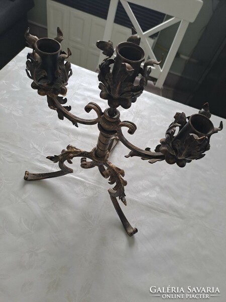 Wrought iron candle holder