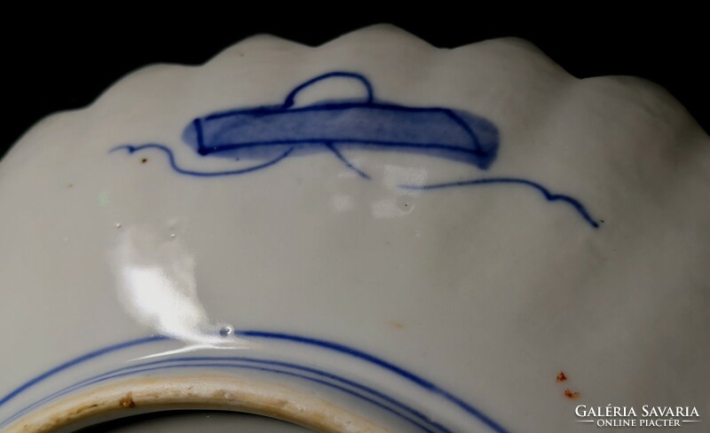 Dt/377 – antique, large size, Japanese, hand-painted arita / Imari serving bowl / wall decoration