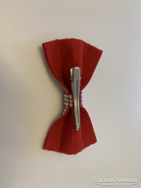 New handmade large 12cm stone studded red bow hair clip hair clip hair clip