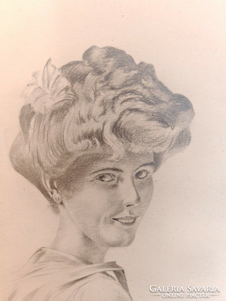 Portrait of a woman made in 1910.