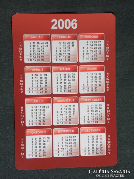 Card calendar, charm of the east, Indian interior design store, Pécs, 2006, (6)