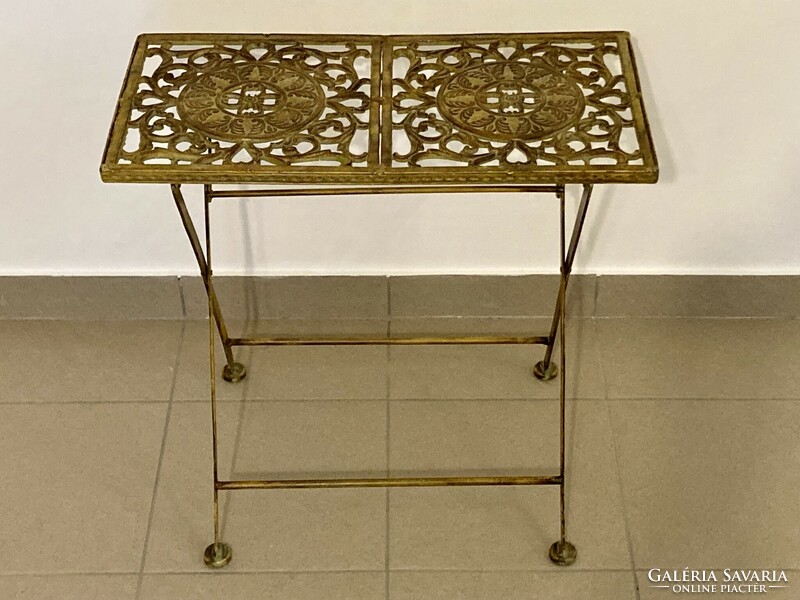 Vintage öntöttvas összecsukható asztal, állvány