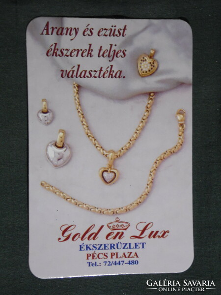 Kártyanaptár, Gold en Lux ékszerüzlet, Pécs Pláza, nyaklánc, karkőtő, fülbevaló, 2005, (6)