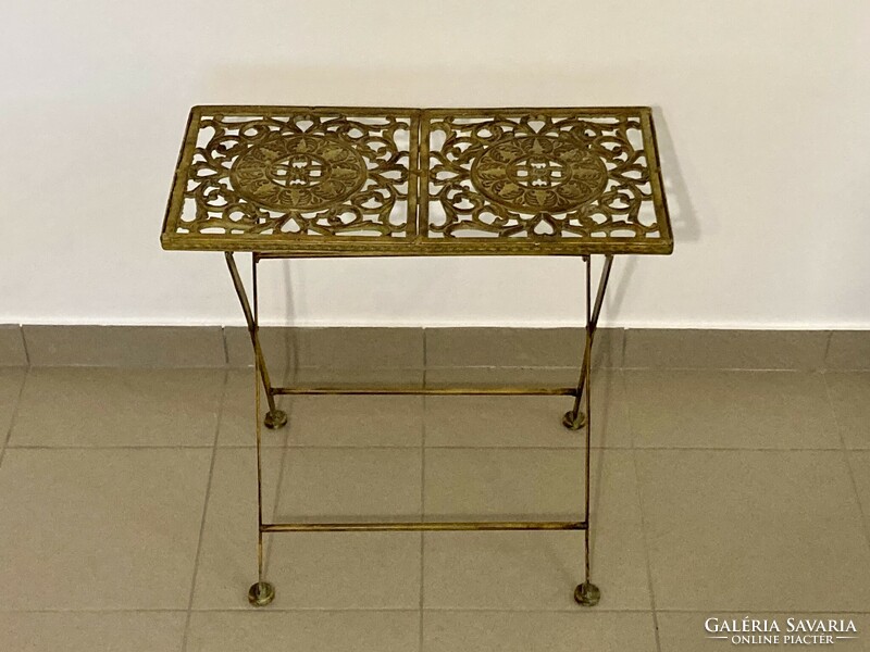 Vintage öntöttvas összecsukható asztal, állvány