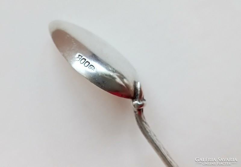 Floral silver spoon 10.5cm