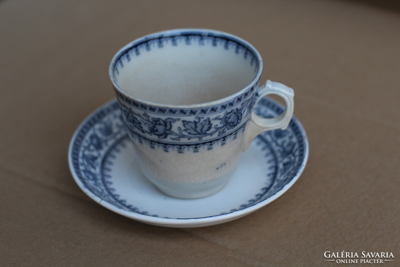 Sarreguemines antique faience porcelain tea cup