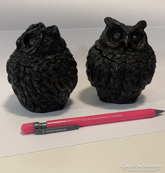From the owl collection, an owl-shaped jewelry box with a lid, inside a trinket holder, book decoration 9 cm