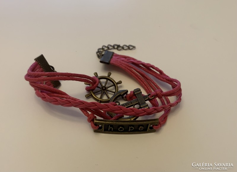 Special new multi-row hope love steering wheel charm zsuzsuk braided bracelet bangle bracelet
