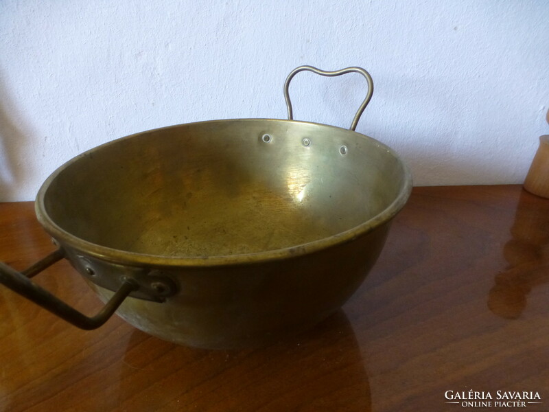 Beautiful copper whisk, forged foam bowl. Confectionery, gastronomy, decoration.