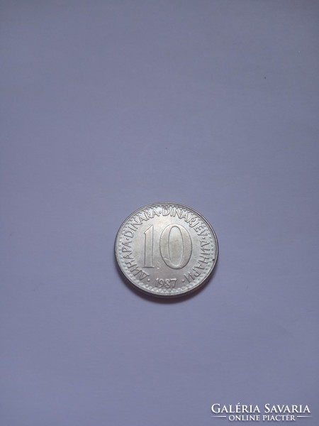 Nice 10 dinars 1987 ( 8 )