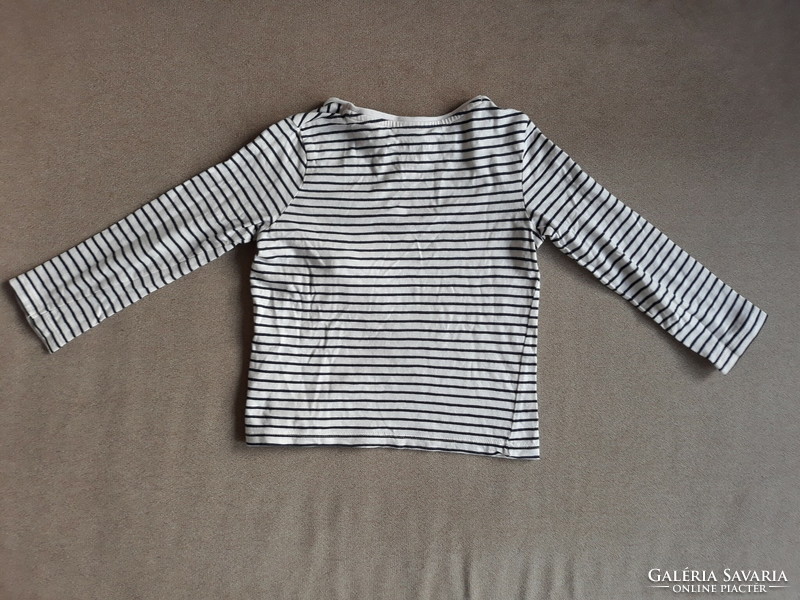 Striped long-sleeved cotton top (for 3-4 year old girls)