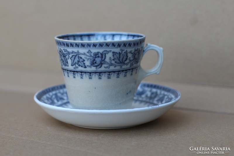 Sarreguemines antique faience porcelain tea cup