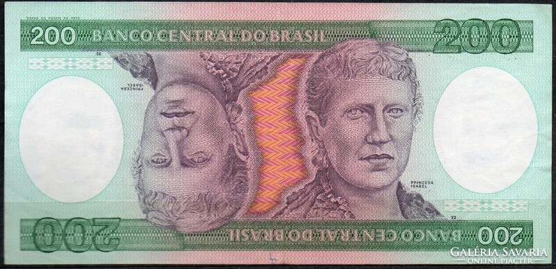 D - 123 - foreign banknotes: 1981 Brazil 200 cruzeiros
