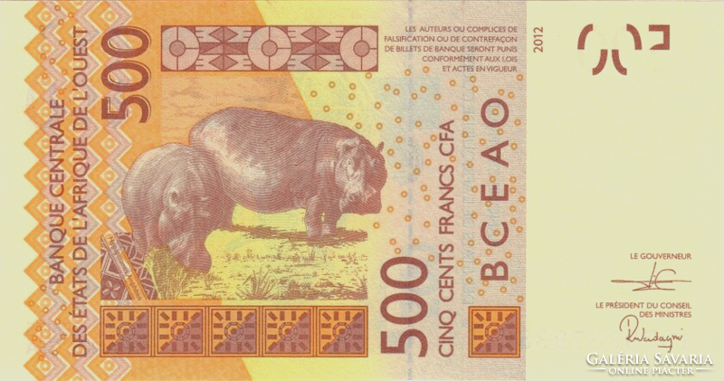 West African states togo 500 francs 2019 unc