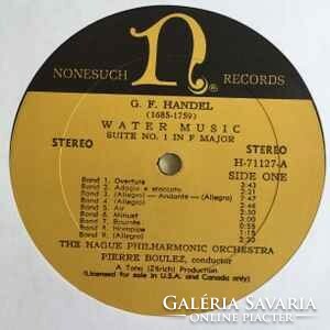 George Frederick Handel - The Hague Philharmonic Orchestra, Pierre Boulez - Water Music (LP, Album