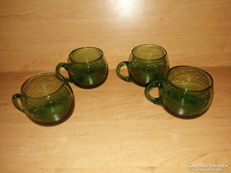 Green glass glass with ears - 4 pcs in one (18/k)