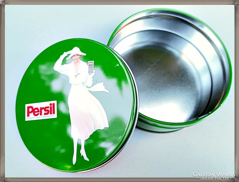 Persil washing powder advertising pattern, nice round metal box