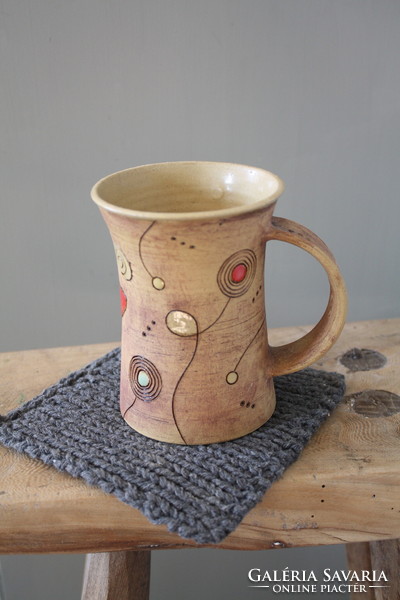 Handmade ceramic milk coffee/tea mug - beautiful, flawless