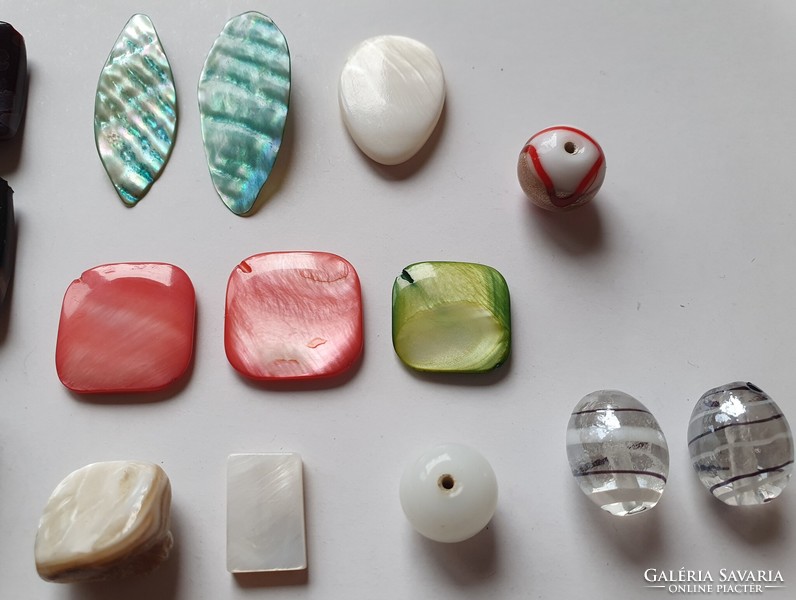 Gyöngy üveggyöngy ásványgyöngy fűzhető kagyló gyöngyfűzéshez ékszer készítéshez