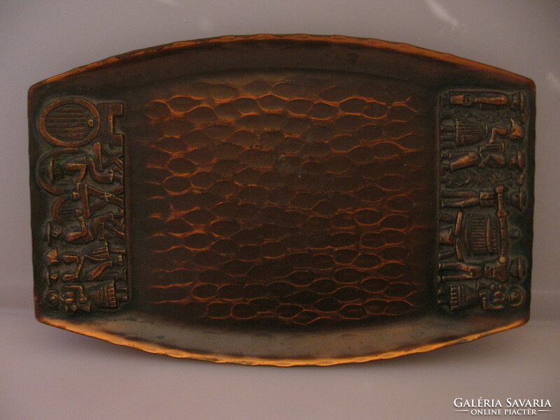Lignifer vintage scene copper tray