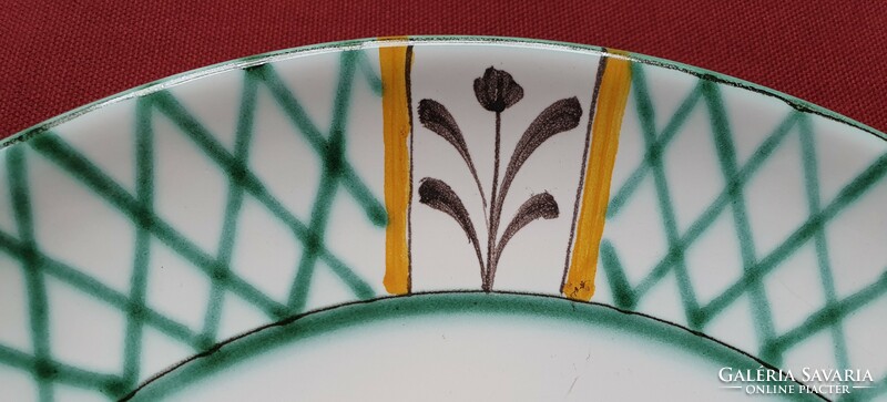 Rare gmundner hand painted ceramic porcelain bowl plate with wall hanging hunter pattern