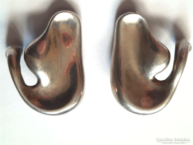 Antique, beautiful unique silver ear clip 950