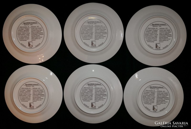 DT/379 – Decobex – Tolcsva 6 db-os porcelán dísztányér kollekció