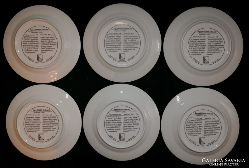 Dt/379 – decobex – tolcsva collection of 6 decorative porcelain plates