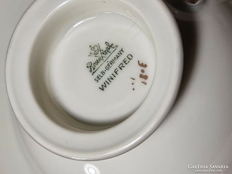18-dbos ROSENTHAL SELB.GERMANY WINIFRED sárgás bézs alapszínű igényes porcelán étkészlet,részlet