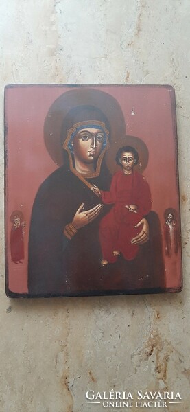 Mother of God with the child - icon painted on a wooden board