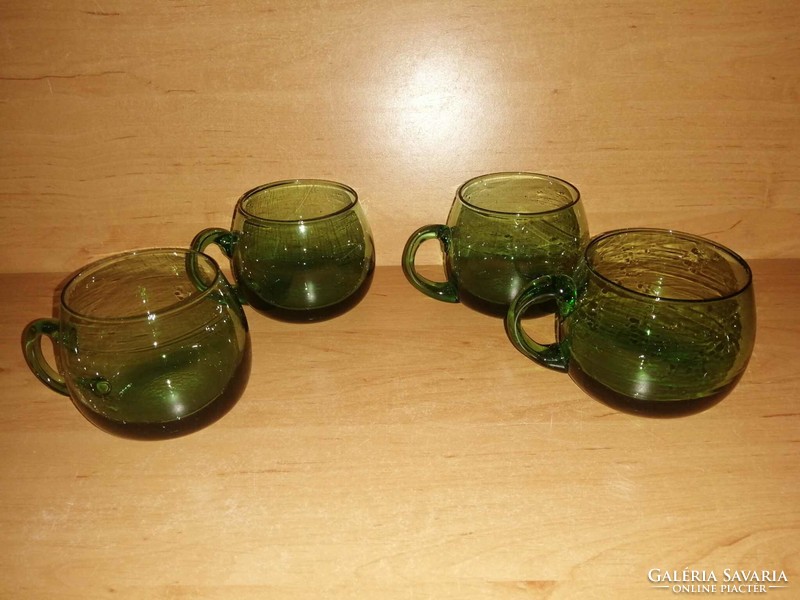 Green glass glass with ears - 4 pcs in one (18/k)