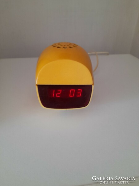 Retro table lamp with clock and alarm clock rare!!