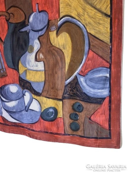 Women's scarf painting vintage 75x75 cm. (6953)
