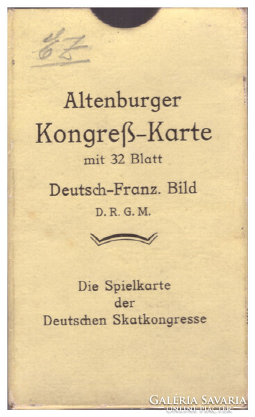 311. Vegyes, francia és német sorozatjelű kongresszusi kártya ASS 1940 eredeti dobozában