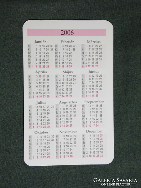 Card calendar, smaller size, festive, harmony hunting store, Pécs, 2006, (6)