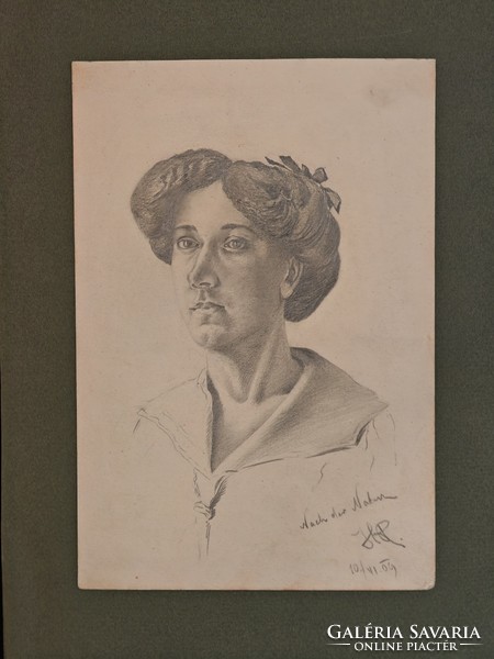 Portrait of a woman made in 1907.