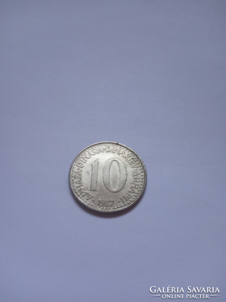 Nice 10 dinars 1987 ( 5 )