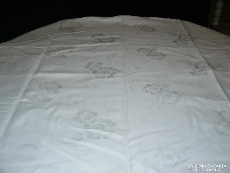 Beautiful antique vintage white damask pillowcase