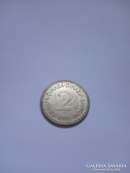 Nice 2 dinars 1991