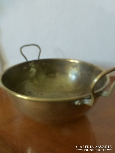 Beautiful copper whisk, forged foam bowl. Confectionery, gastronomy, decoration. Bigger size