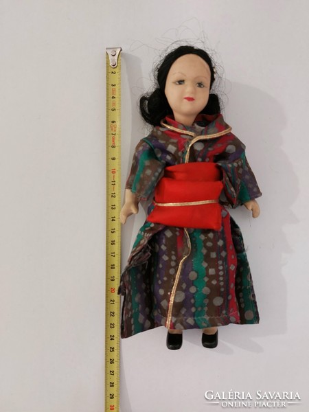 Régi japán figura lány baba 25 cm