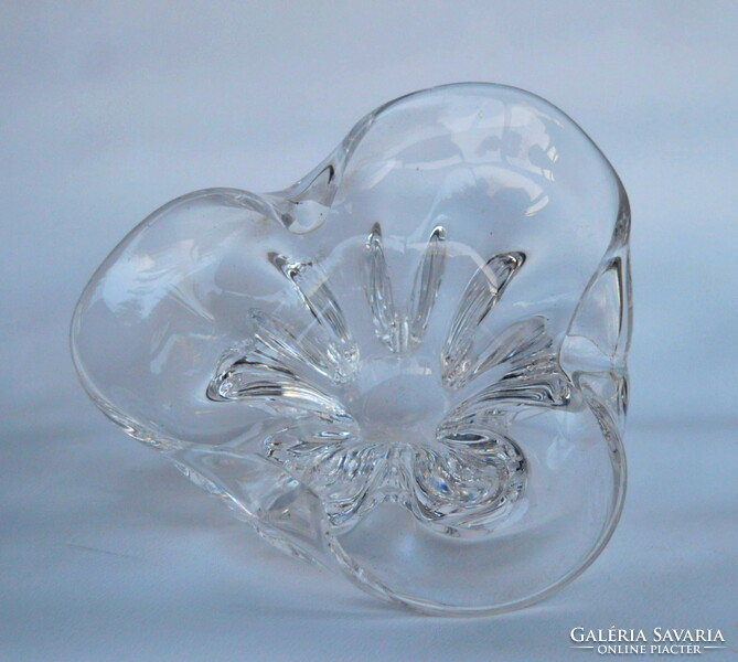 Czech glass serving bowl