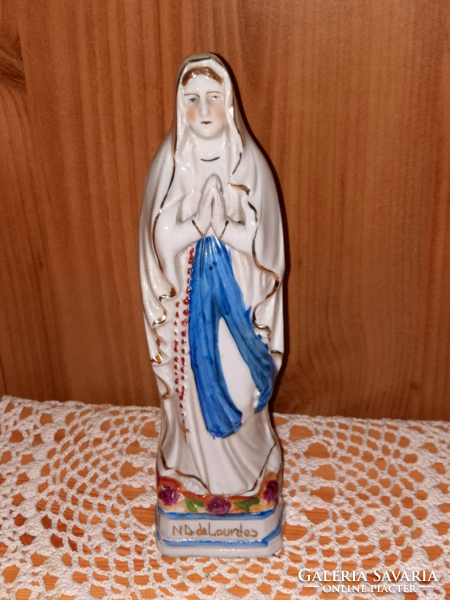 Lourdes-i antik, festett porcelán szűz Mária 2.