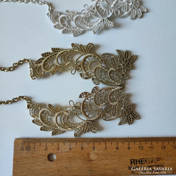 47 +7cm Arany/ezüst színű csipke mintás nyakék ár/db